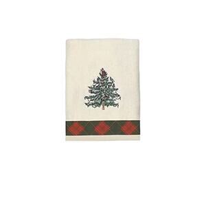 Spode Christmas Tree Tartan Collection Hand Towel Ivory